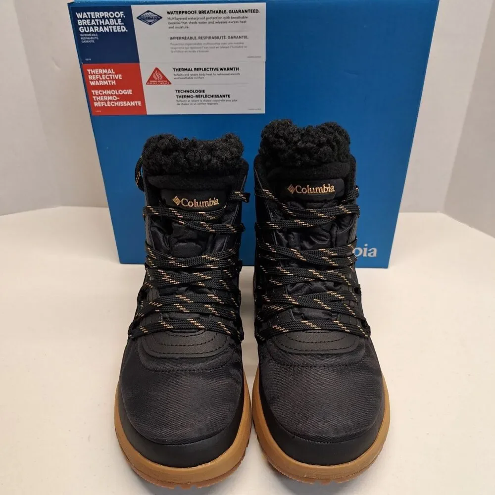 Columbia Red Hills Omni Heat Women’s Size 6.5 Black Winter/Snow Boots